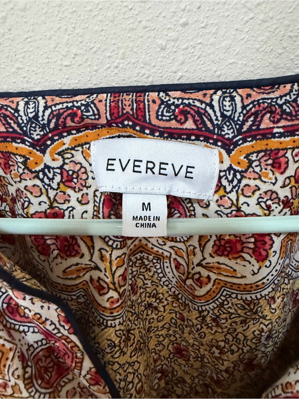Evereve Mustard and Red Printed Boho Tunic - Picture 6 of 7